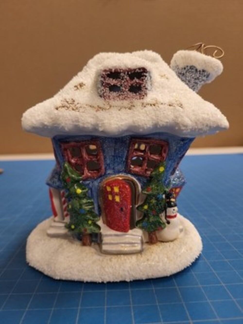 Ceramic Christmas Village House Snow Scene Holiday Decoration Display Decor